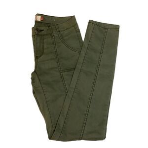 Stylish Olive Green Skinny Cargo‎ Casual Chic Pants Versatile Trousers